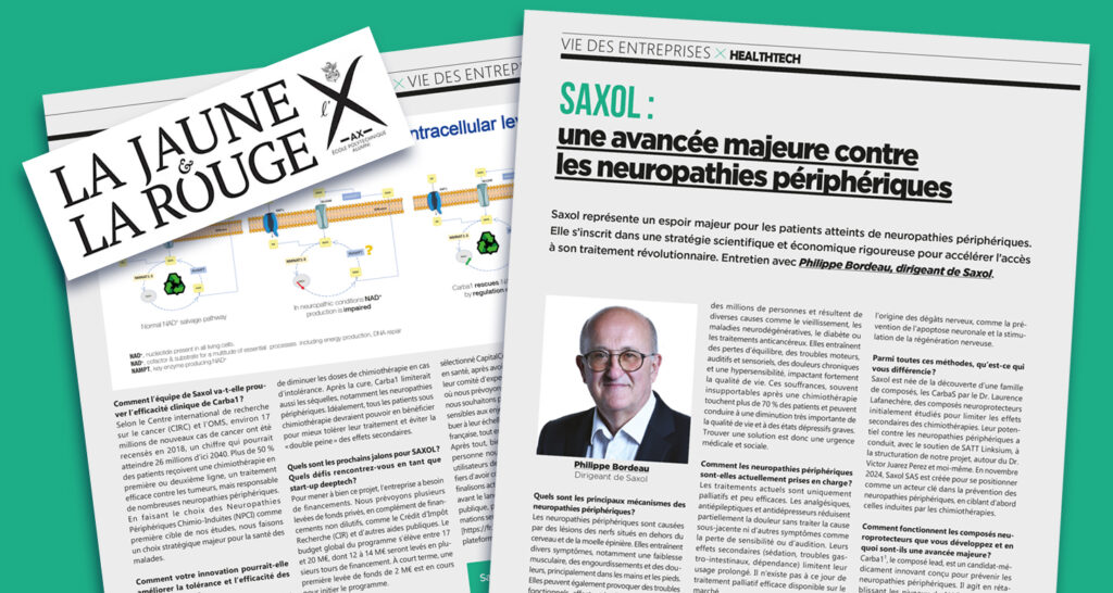 Saxol in "La Jaune et la Rouge", the magazine of Polytechnique