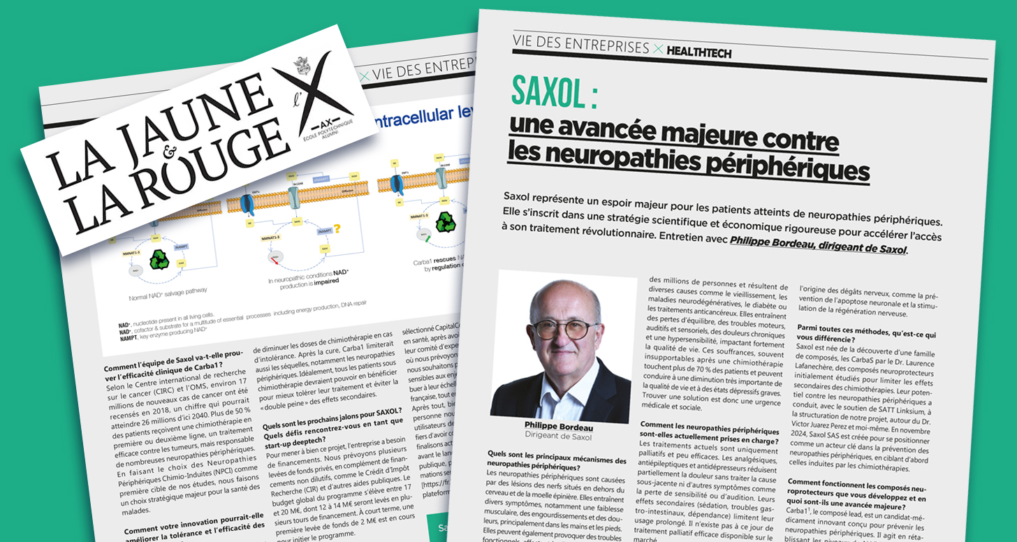 Saxol in "La Jaune et la Rouge", the magazine of Polytechnique